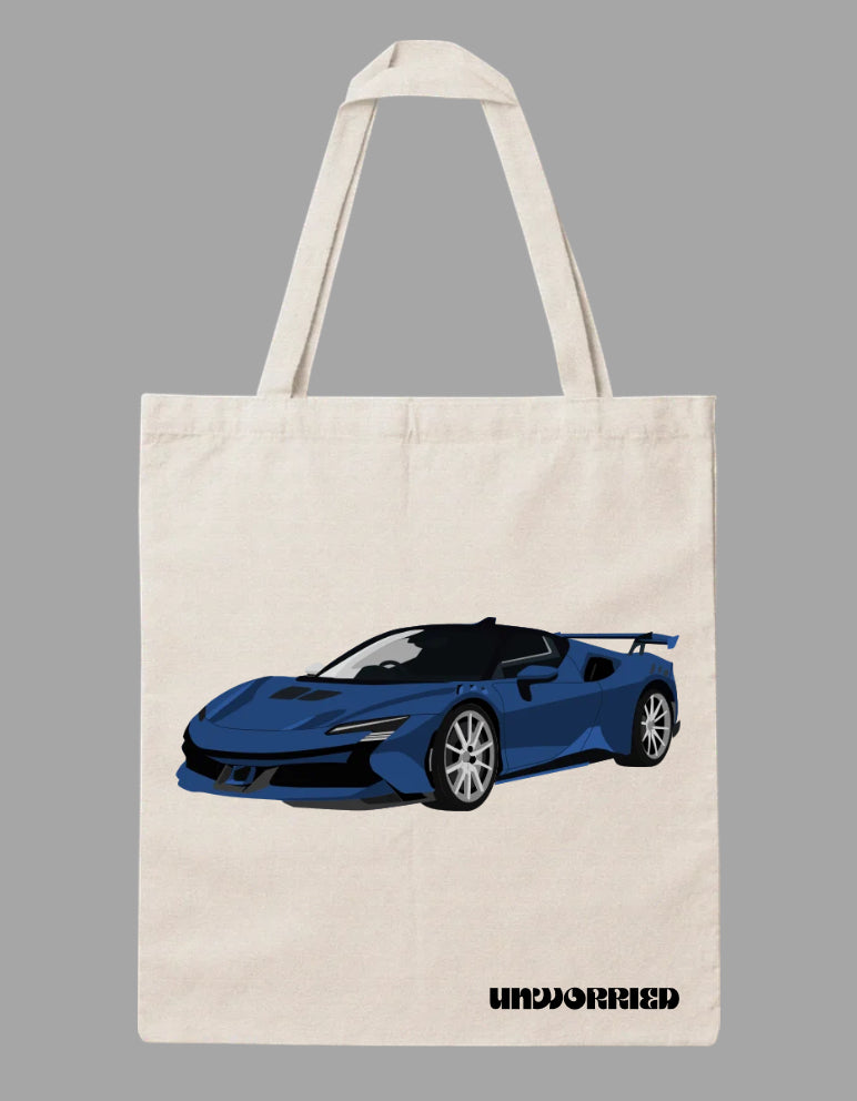 racing car tote bag